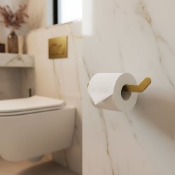 Uchwyt na papier toaletowy 109 Til Złoty Szczotkowany