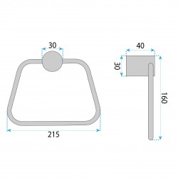 Wieszak łazienkowy Tomi 5810 Miedź Szczotkowana