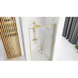Drzwi Prysznicowe Przesuwne REA Rapid Slide 150 Złote Szczotkowane