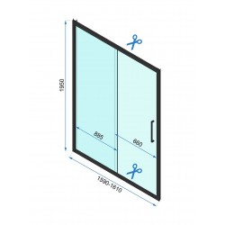 Drzwi Prysznicowe Przesuwne REA Rapid Slide 160 Złote Szczotkowane