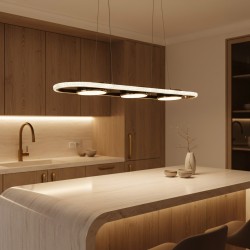 LAMPA SUFITOWA WISZĄCA LED G135-CP Złota