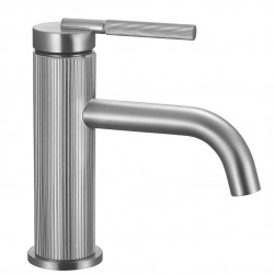 Bateria Umywalkowa REA Argon Nikiel Szczotkowany Niska