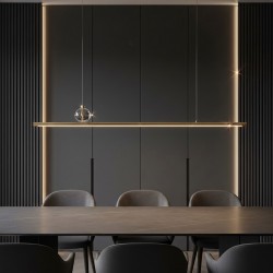 Lampa wisząca LED APP1778-CP Złota Szczotkowana