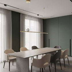 Lampa wisząca LED APP1778-CP Złota Szczotkowana