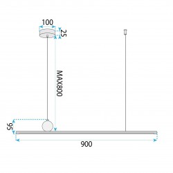 Lampa wisząca LED APP1778-CP Złota Szczotkowana