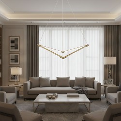 Lampa wisząca LED APP1776-CP Złota Szczotkowana