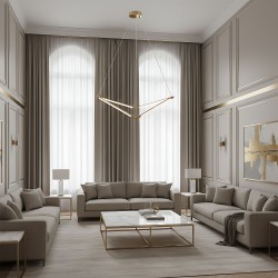 Lampa wisząca LED APP1776-CP Złota Szczotkowana