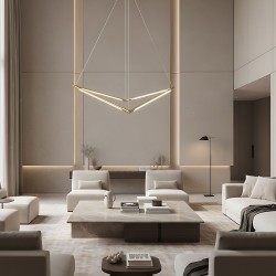 Lampa wisząca LED APP1776-CP Złota Szczotkowana