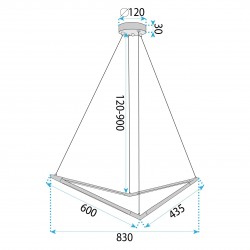 Lampa wisząca LED APP1776-CP Złota Szczotkowana