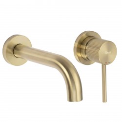 Bateria Umywalkowa Podtynkowa Rea Lungo Stripe Złota Szczotkowana