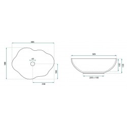 Umywalka nablatowa Rea Pearl Ruststone