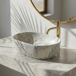 Umywalka Nablatowa REA Amelia Ruststone 48