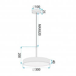 LAMPA SUFITOWA WISZĄCA LED APP1687-1CP 30CM ZŁOTA SZCZOTKOWANA