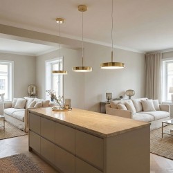 LAMPA SUFITOWA WISZĄCA LED APP1686-1CP 30CM ZŁOTA