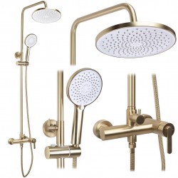 Zestaw natryskowy Rea Ontario Złoty Szczotkowany