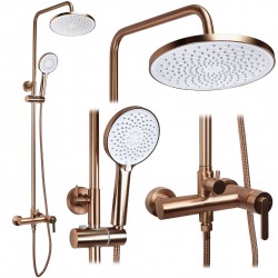 Zestaw natryskowy Rea Ontario Miedź Szczotkowana