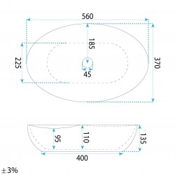 Umywalka nablatowa Rea Emilia Grid