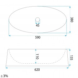 Umywalka nablatowa Rea Aurelia Reno