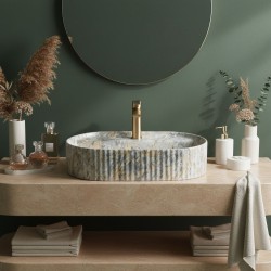 Umywalka nablatowa Rea Marcela 60 Ruststone