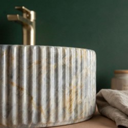 Umywalka nablatowa Rea Marcela 60 Ruststone