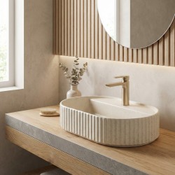 Umywalka nablatowa Rea Marcela 60 Vanilla