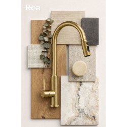 Bateria kuchenna Rea Master Złota Szczotkowana