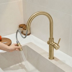 Bateria kuchenna Rea Fresh High Złota Szczotkowana