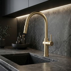 Bateria kuchenna Rea Fresh High Złota Szczotkowana