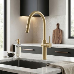 Bateria kuchenna Rea Fresh High Złota Szczotkowana