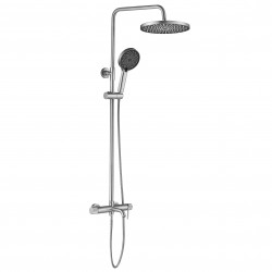 Zestaw natryskowy Rea Lungo Stripe Nikiel Szczotkowany