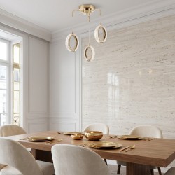 LAMPA SUFITOWA WISZĄCA LED G176-3CP ZŁOTA