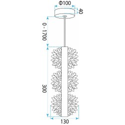 Lampa wisząca LED G150-3CP Gold Złota Szczotkowana