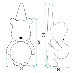 KINKIET ŚCIENNY MIŚ W KOSZULCE G168-1W RÓŻOWY