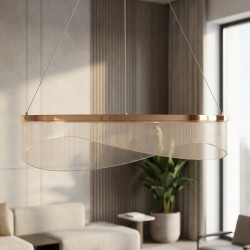 LAMPA SUFITOWA WISZĄCA G145-CP 60 ZŁOTA