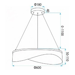 LAMPA SUFITOWA WISZĄCA G145-CP 60 ZŁOTA