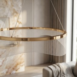 LAMPA SUFITOWA WISZĄCA G144-CP 40 ZŁOTA