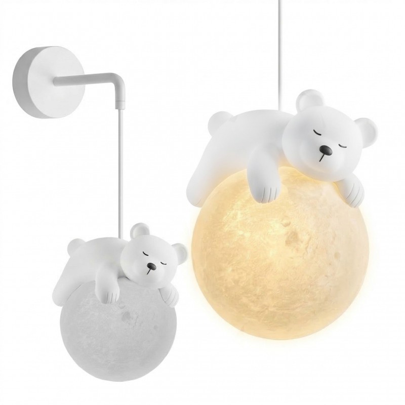 LAMPA ŚCIENNA KINKIET WHITE BEAR G161-1W