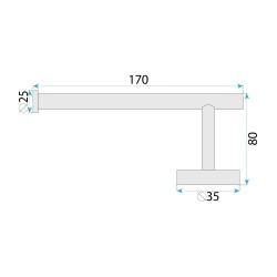 Uchwyt na papier toaletowy 39105 ORI Miedź Szczotkowana