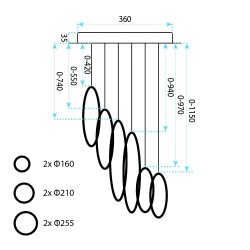 LAMPA SUFITOWA WISZĄCA APP1921-CP Czarna
