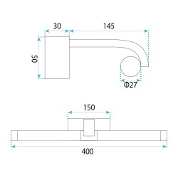 Kinkiet łazienkowy LED APP1883-1W 40cm Złoty