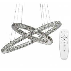 Lampa Sufitowa Kryształowa Ring 50+30cm pilot APP418-CP