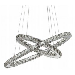 Lampa Sufitowa Kryształowa Ring 50+30cm pilot APP418-CP