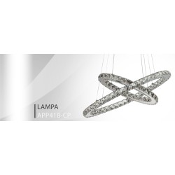 Lampa Sufitowa Kryształowa Ring 50+30cm pilot APP418-CP