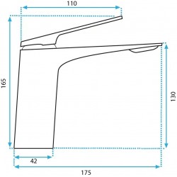 Bateria umywalkowa Rea  AVALON CZARNA NISKA