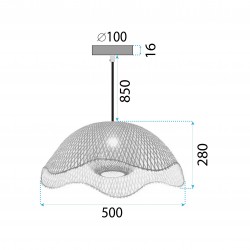 Lampa sufitowa wisząca boho APP1633-1CP