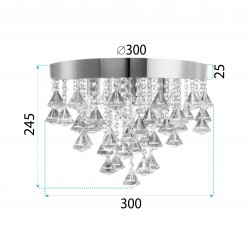 Lampa kryształowa plafon APP1655-3CP