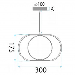 Lampa wisząca LED APP1554-CP Black