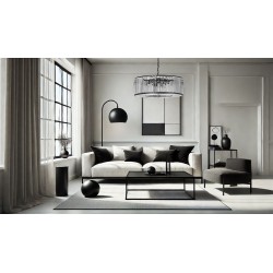 Lampa kryształowa wisząca APP1651-6CP Black