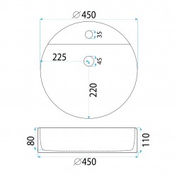 Umywalka Nablatowa REA Ronda