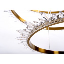 KRYSZTAŁOWA LAMPA SUFITOWA LED APP1609-3C ZŁOTA